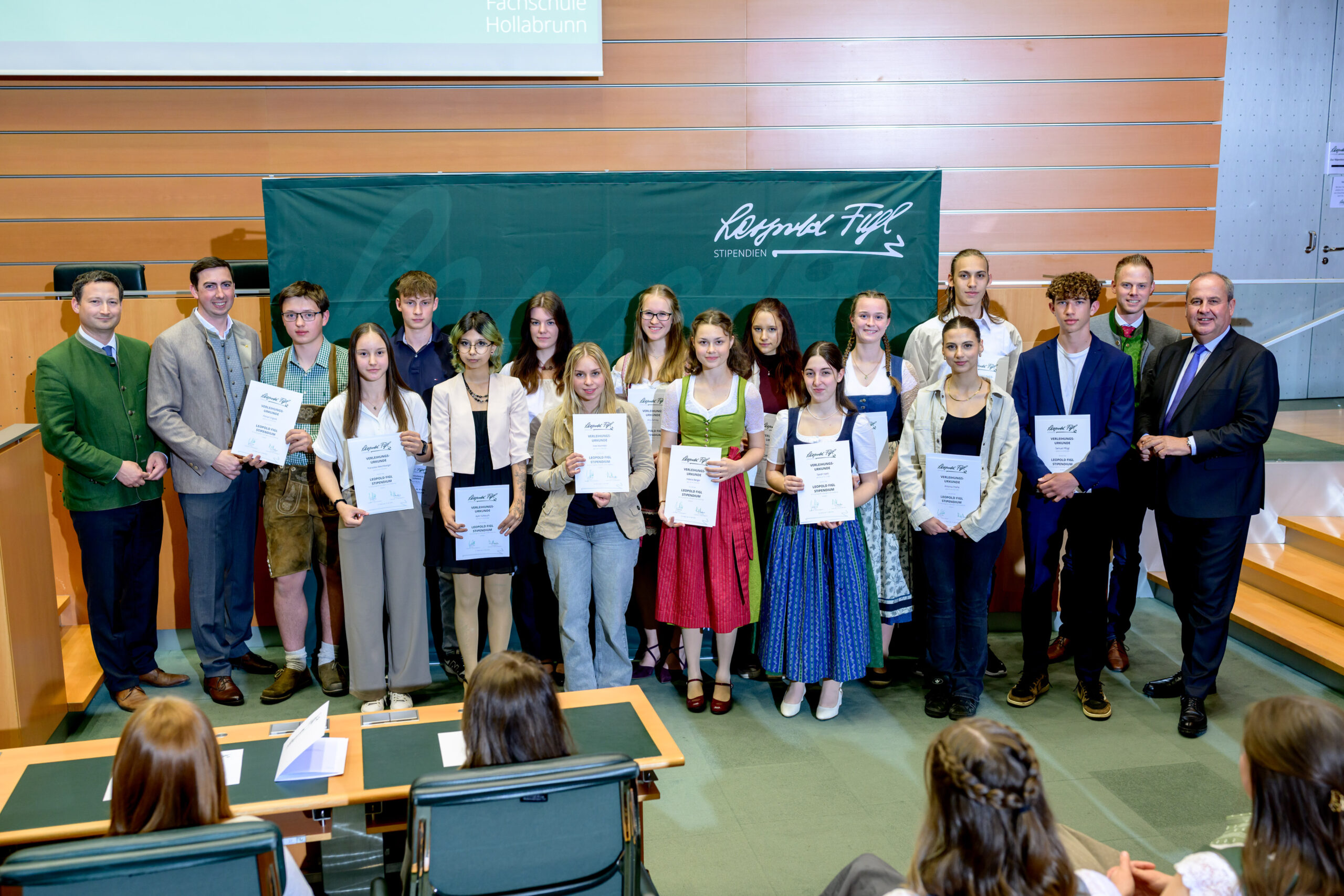 20 Schüler:innen der LFS Hollabrunn mit Leopold Figl-Stipendium ausgezeichnet